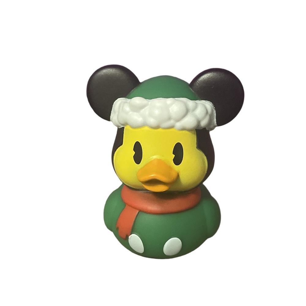 Disney Mickey Mouse Winter Rubber Duck | Holiday Bath Toy